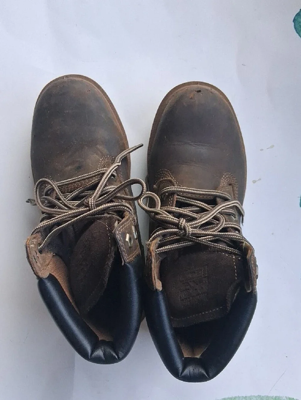 Timberland Dark Brown Nubuck Lace-Up Work Boots